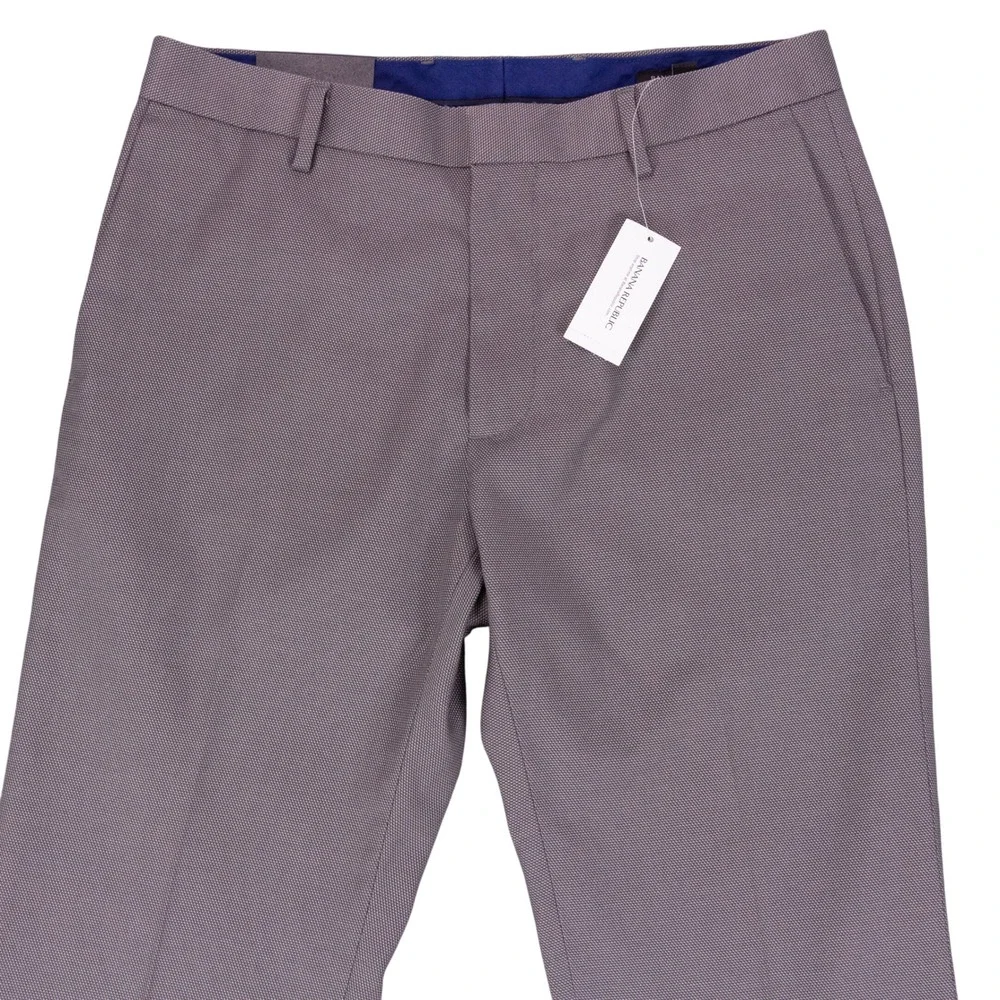 NWT Banana Republic Dress Pants Tailored Slim Fit Mens 30x30 Gray Cotton